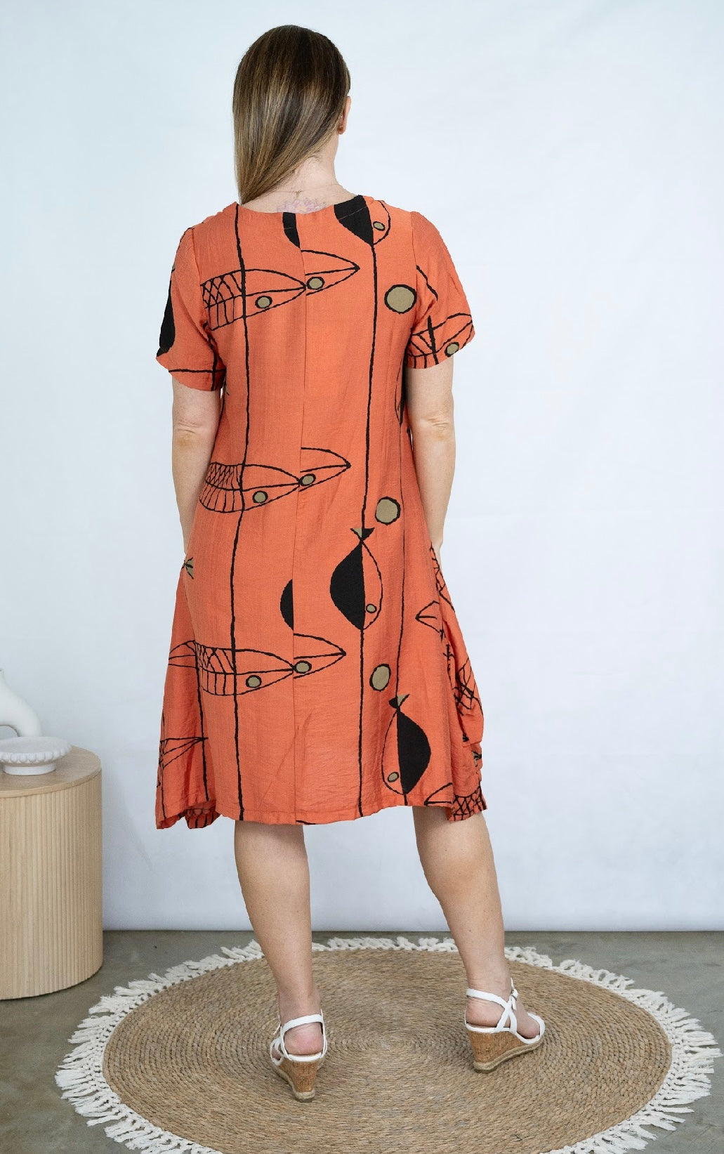 SHAMANO MINI DRESS - RUST