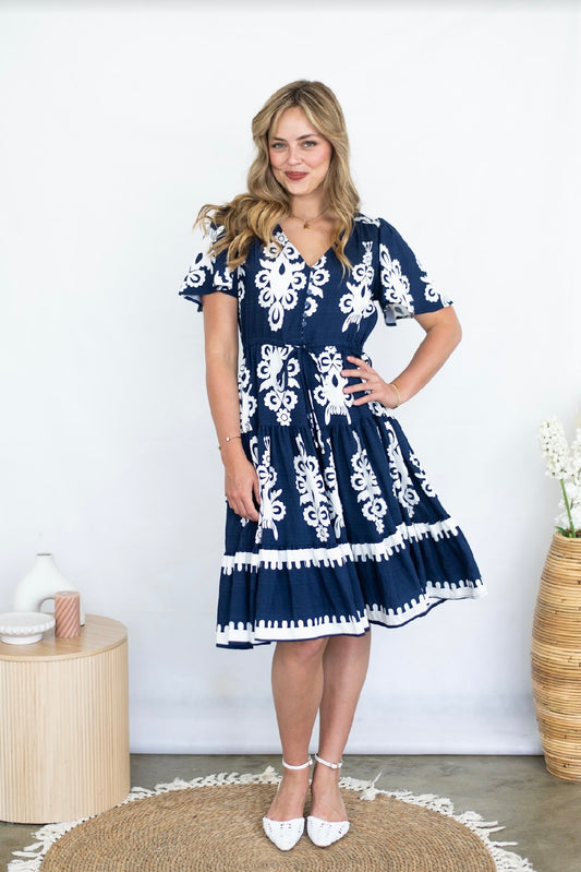 SIARRA MINI DRESS - NAVY