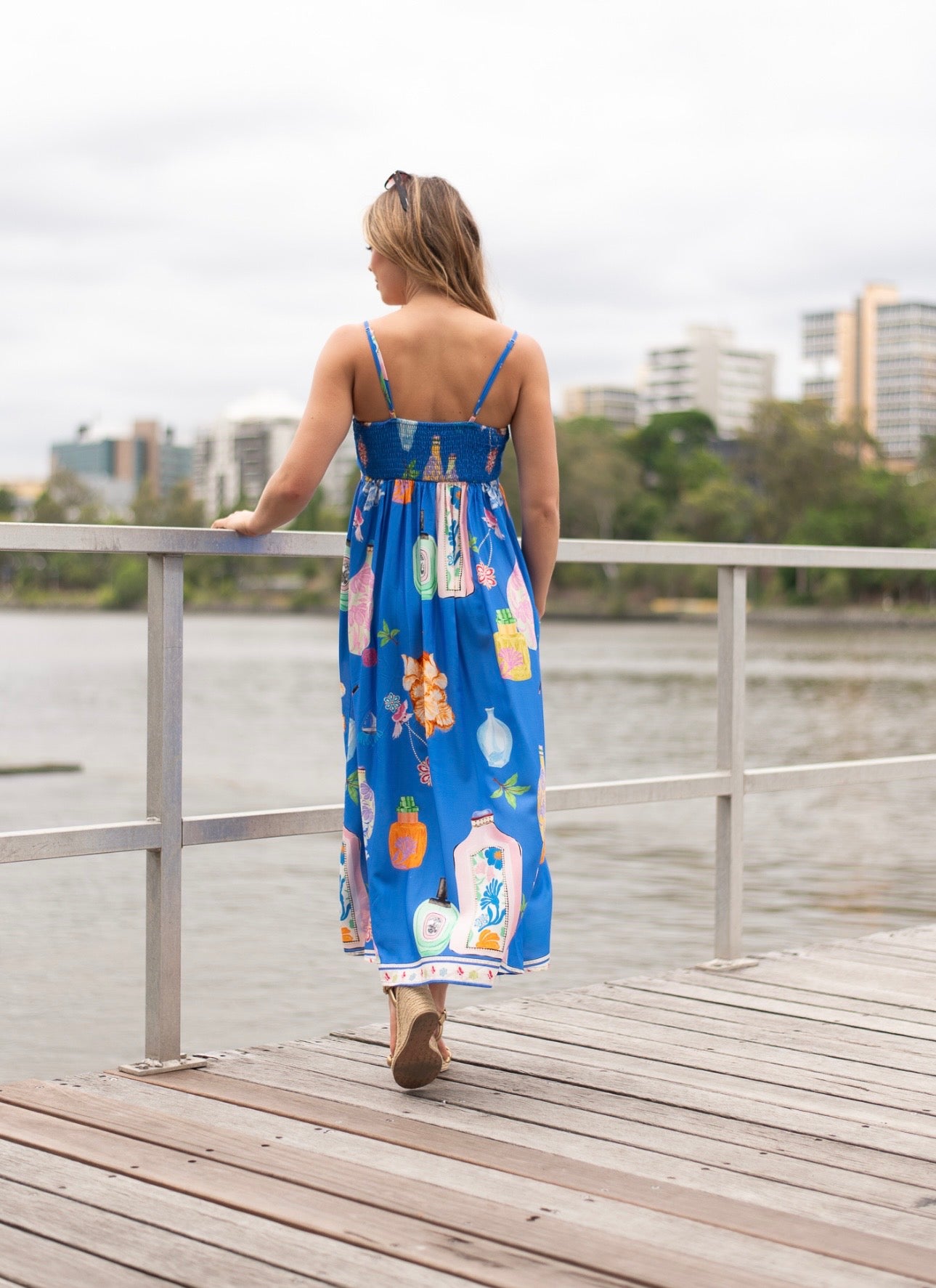 MALINA MAXI DRESS - BLUE