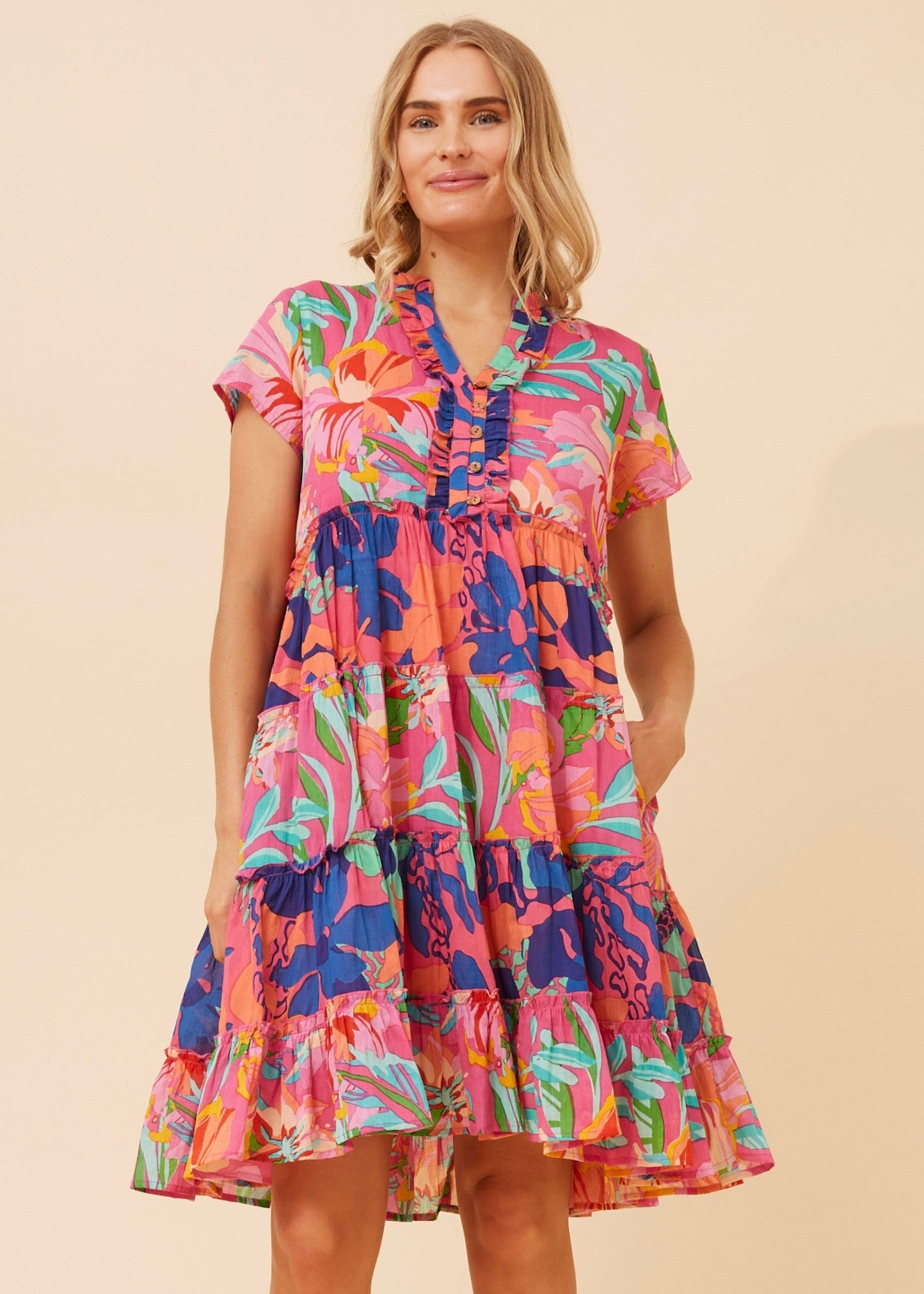 KEISHA MINI DRESS - PINK