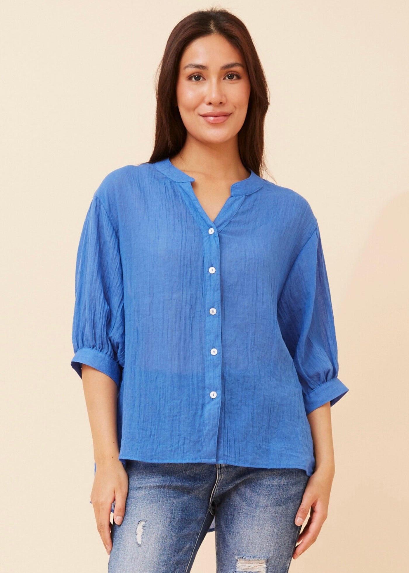 ELAINE TOP - CLASSIC BLUE