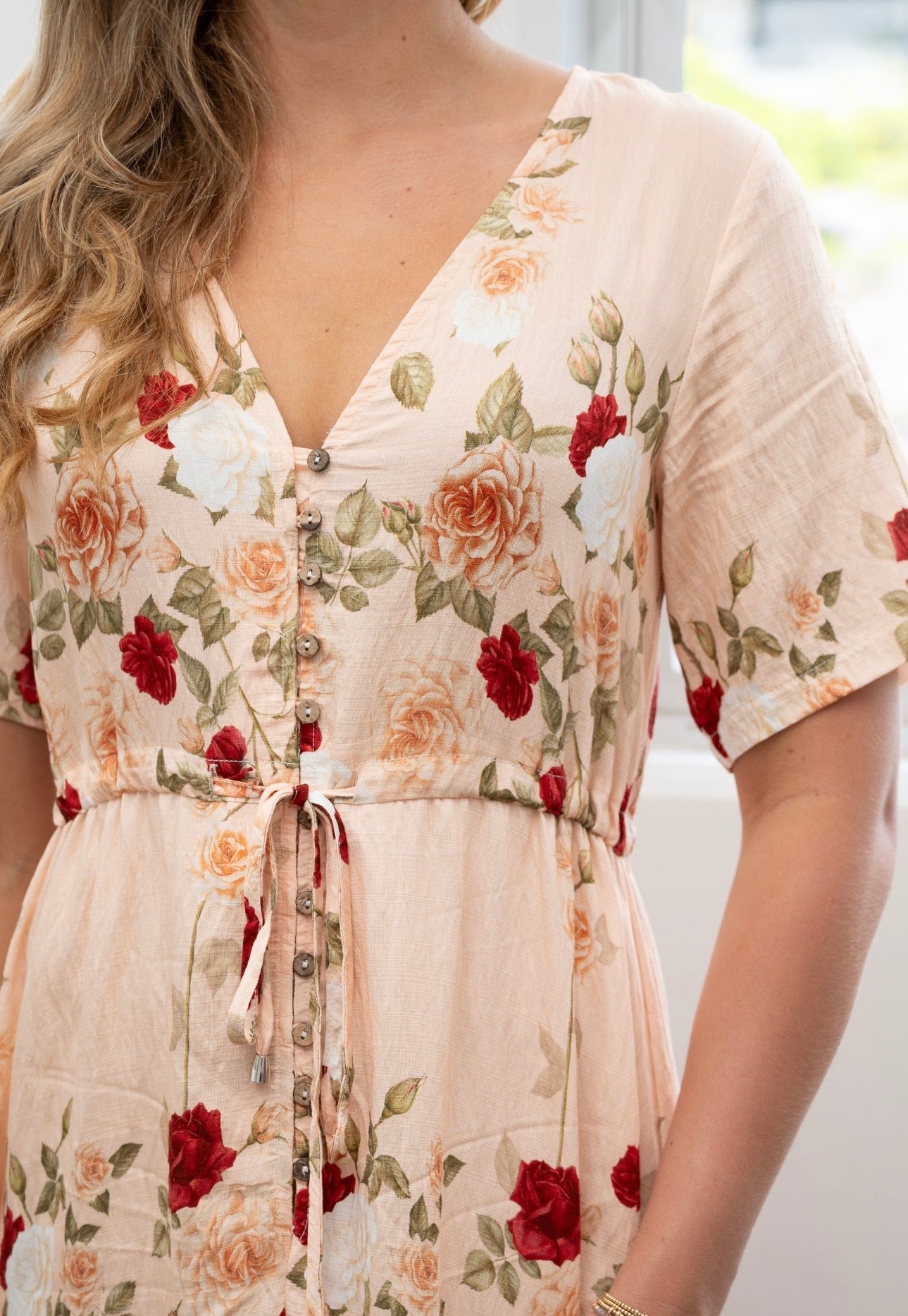 KRISTINA MINI DRESS - PEACH