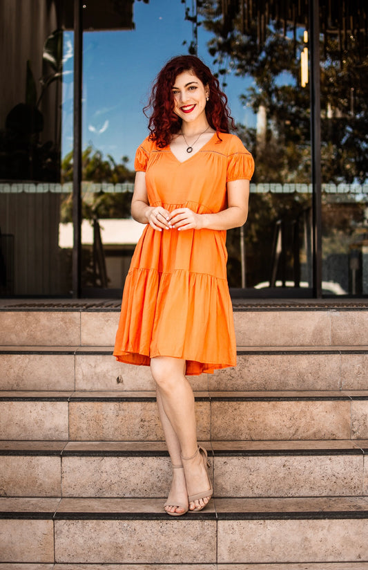 MATILDA MINI DRESS - ORANGE