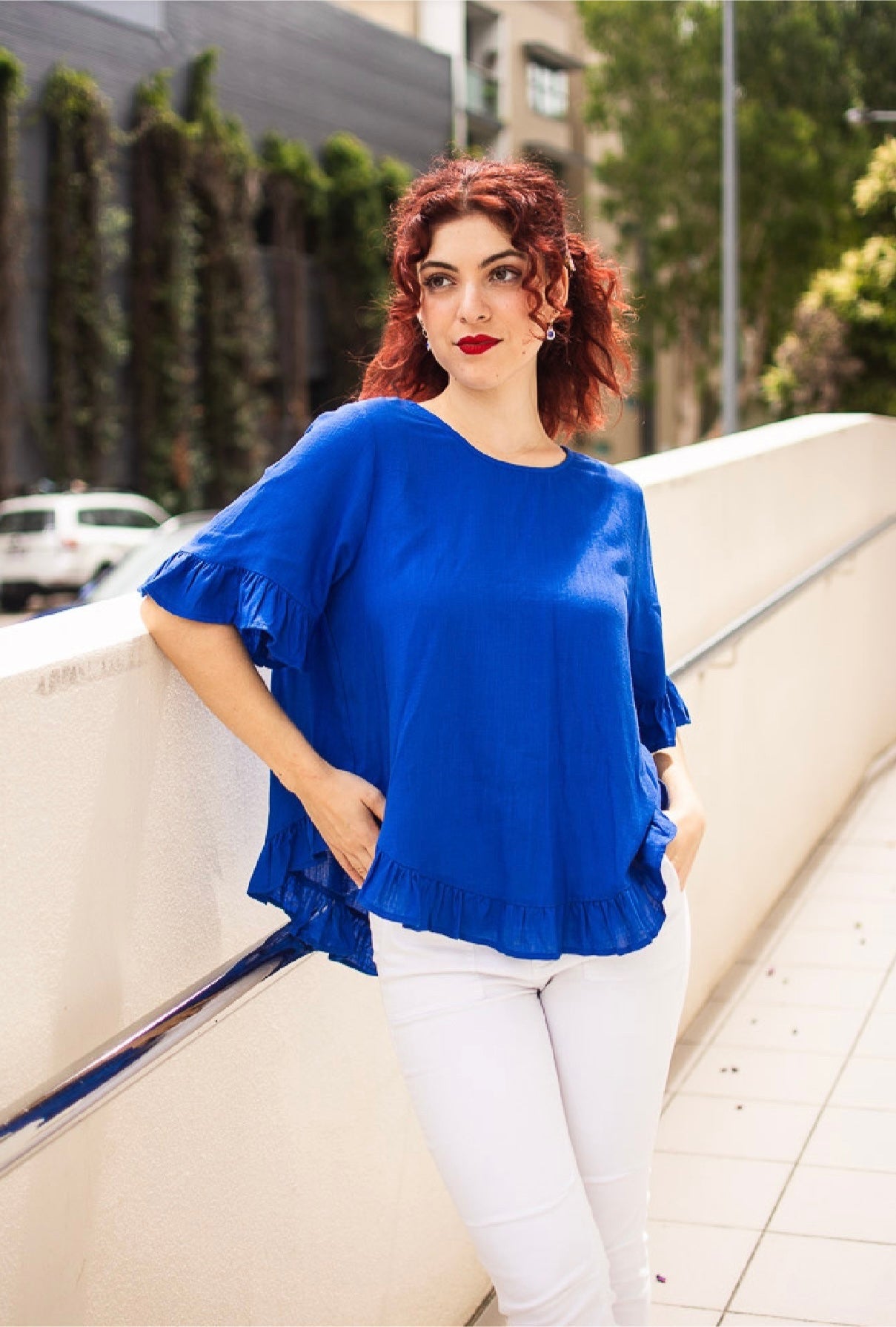 MAREE TOP - COBALT BLUE