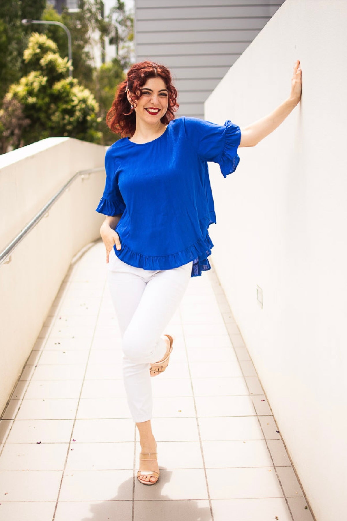 MAREE TOP - COBALT BLUE