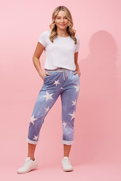 MYLA JOGGERS - STAR LIGHT DENIM